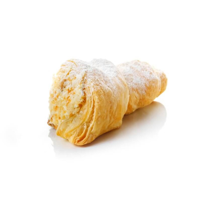 Слоеный рожок с кремом